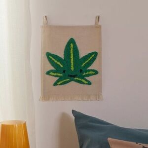 Urban Outfitters Mini Tufted Flag Textured Mary Jane 100% Cotton Tapestry NWT